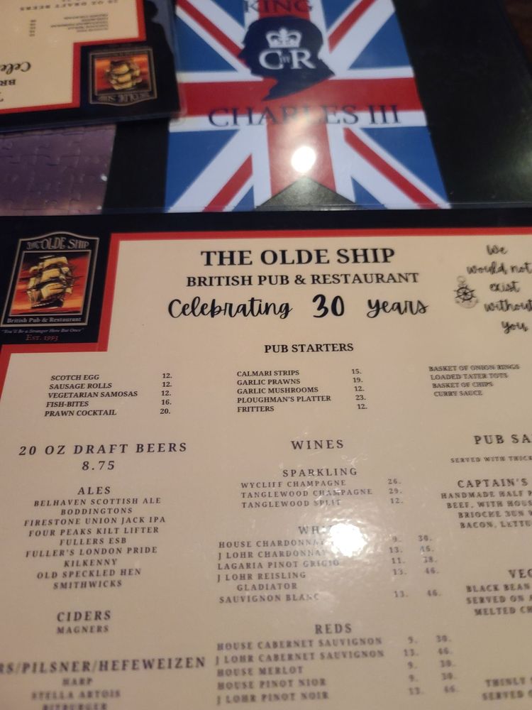 The Olde Ship Menu - Image 12